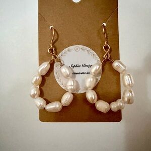 Pearl Hoop Earrings